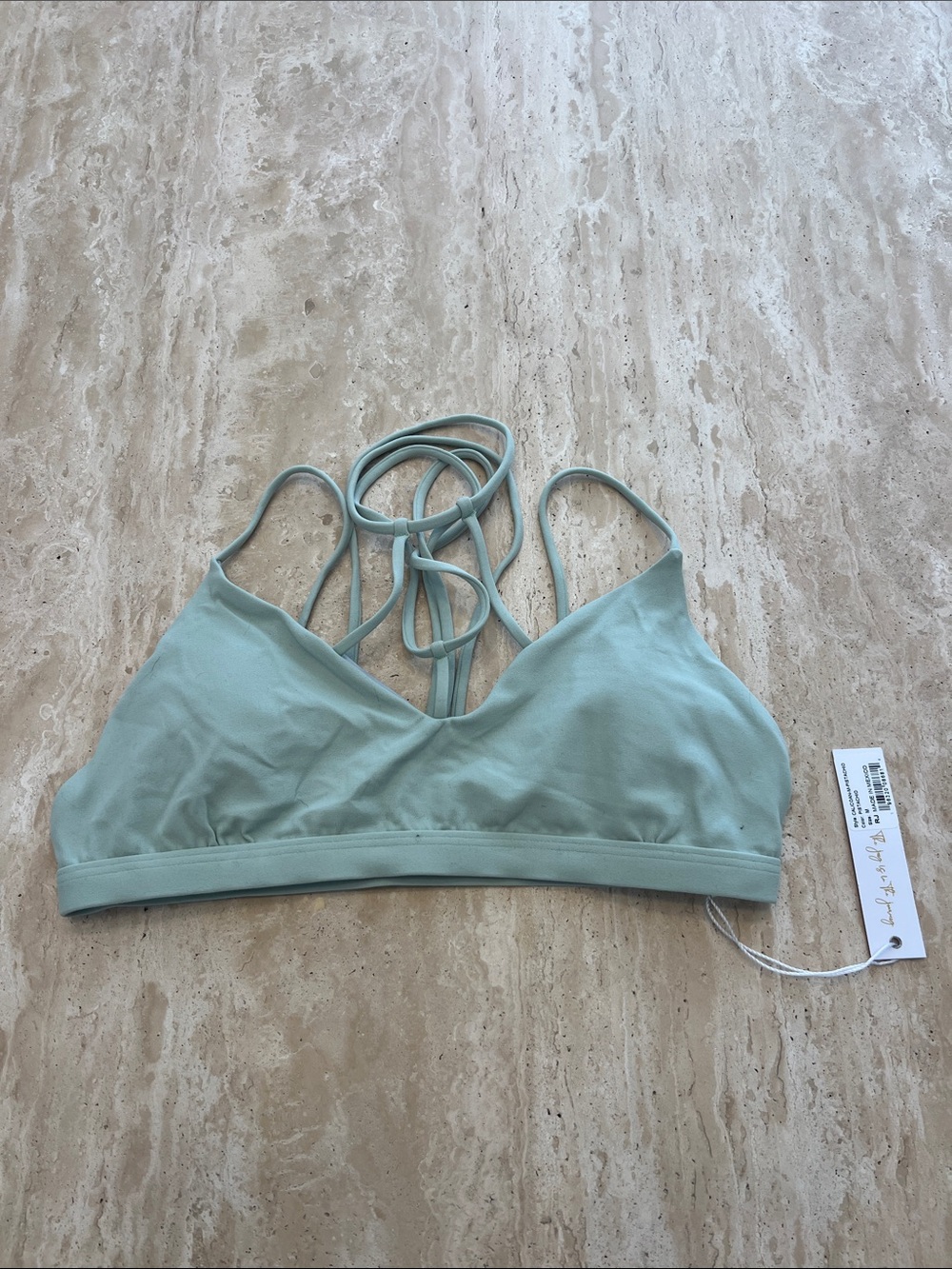Jolyn Clothing Light Mint Strappy Sports Bralette